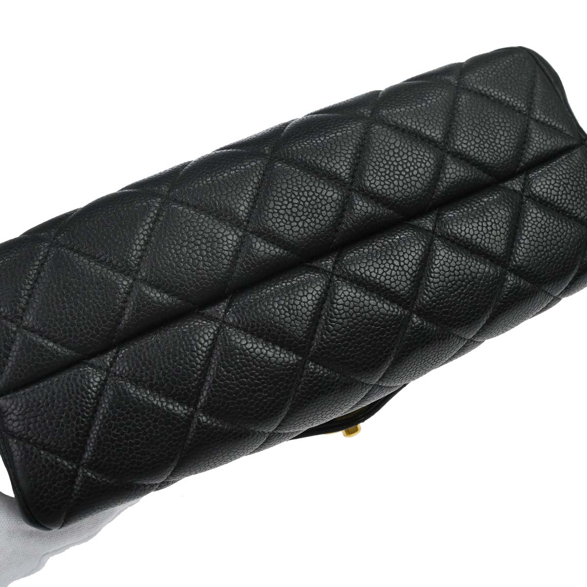 Chanel 1996-1997 Black Caviar Skin Shoulder Bag