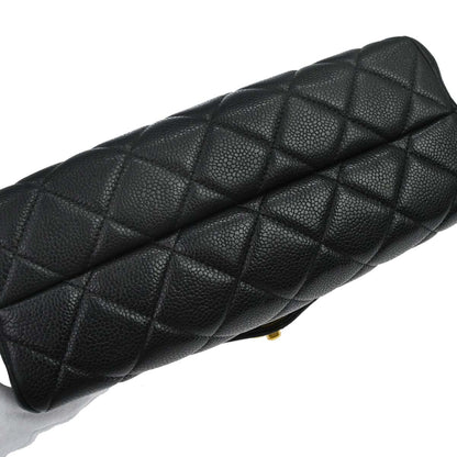 Chanel 1996-1997 Black Caviar Skin Shoulder Bag