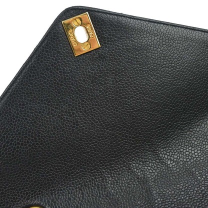 Chanel 1996-1997 Black Caviar Skin Shoulder Bag