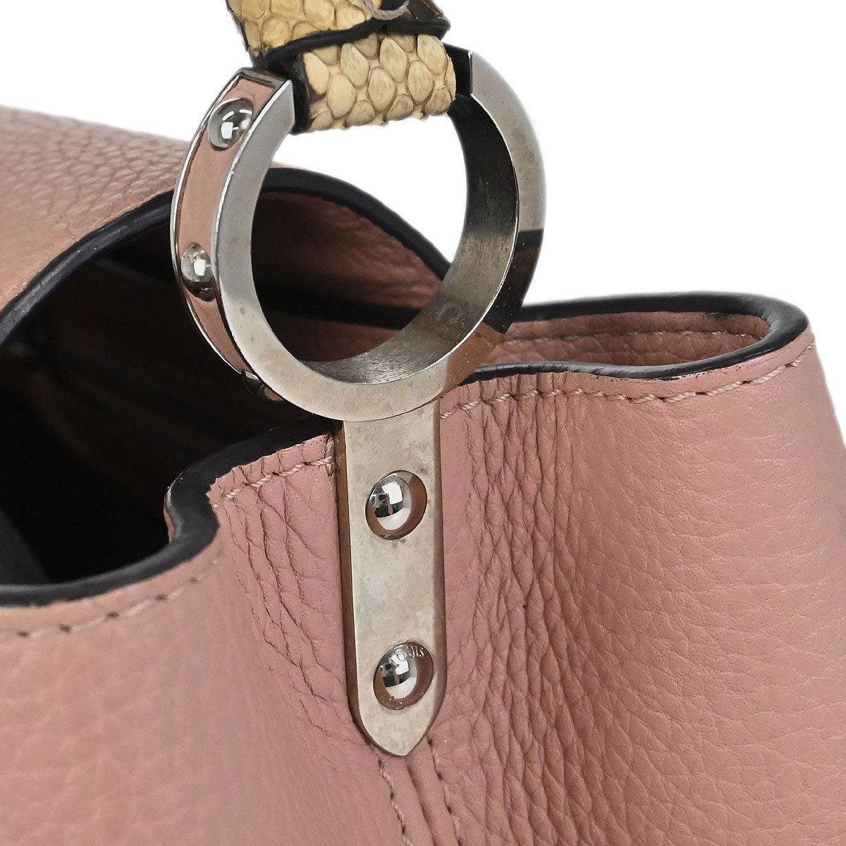 Louis Vuitton * Pink Python Capucines MM Handbag N92801