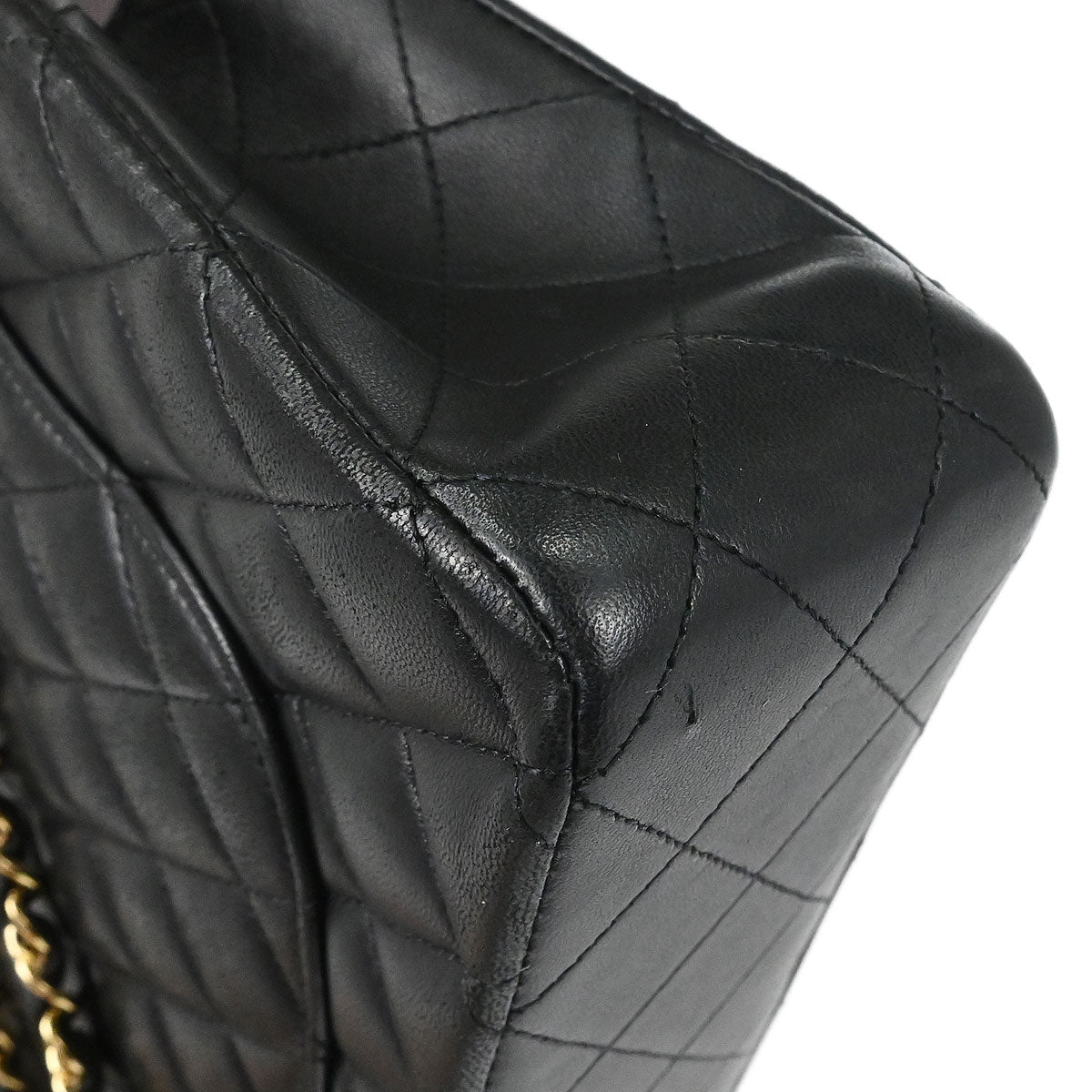 Chanel Black Lambskin Medium Classic Double Flap Shoulder Bag