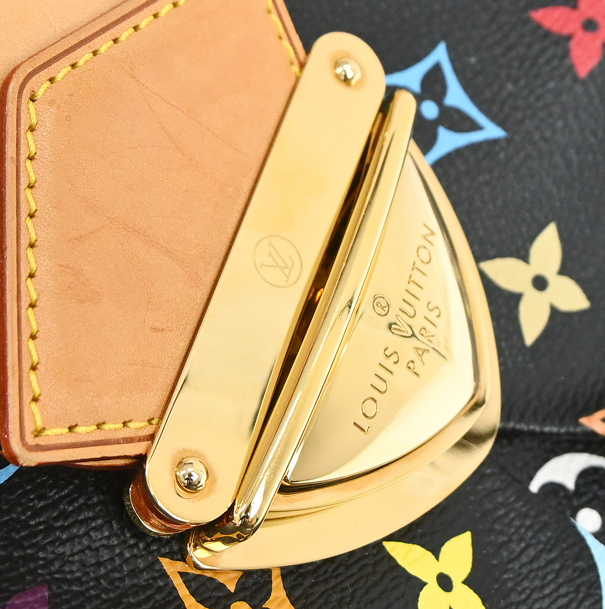 Louis Vuitton Black Monogram Multicolor Ursula Handbag M40124