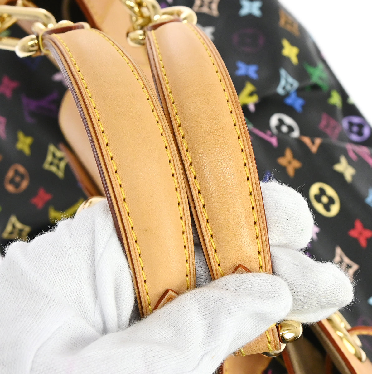 Louis Vuitton Black Monogram Multicolor Ursula Handbag M40124