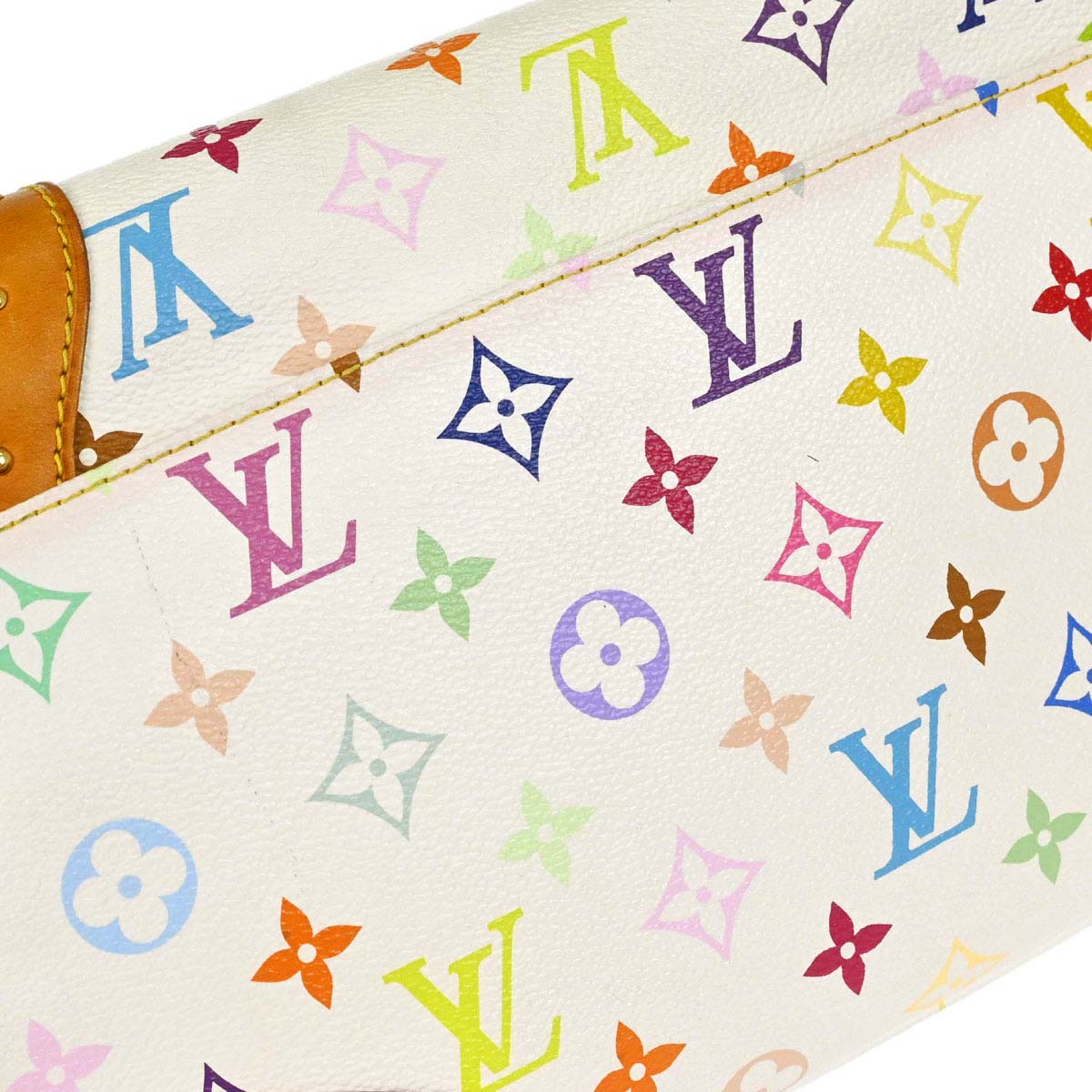 Louis Vuitton 2008 White Monogram Multicolor Beverly MM Handbag M40203