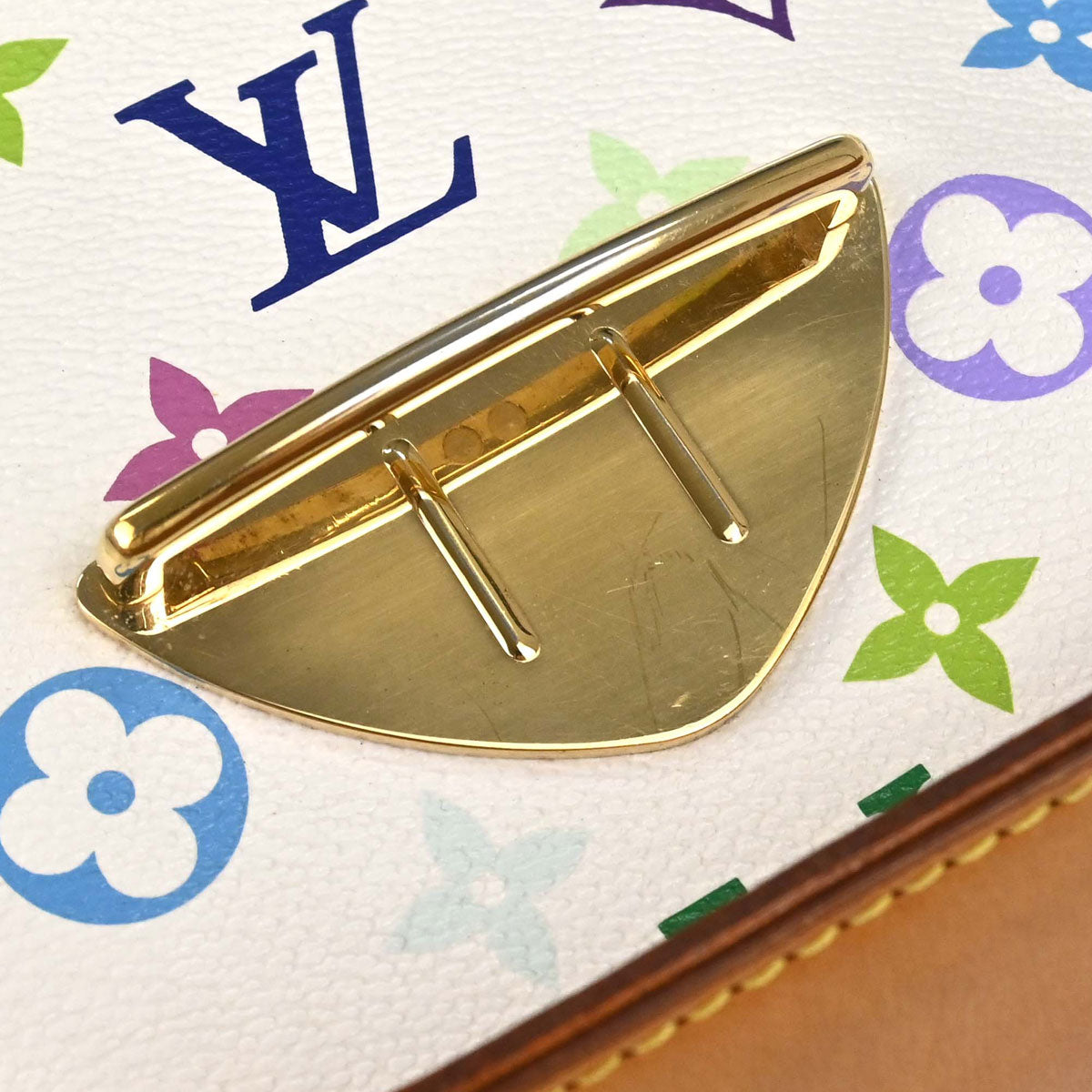 Louis Vuitton 2008 White Monogram Multicolor Beverly MM Handbag M40203