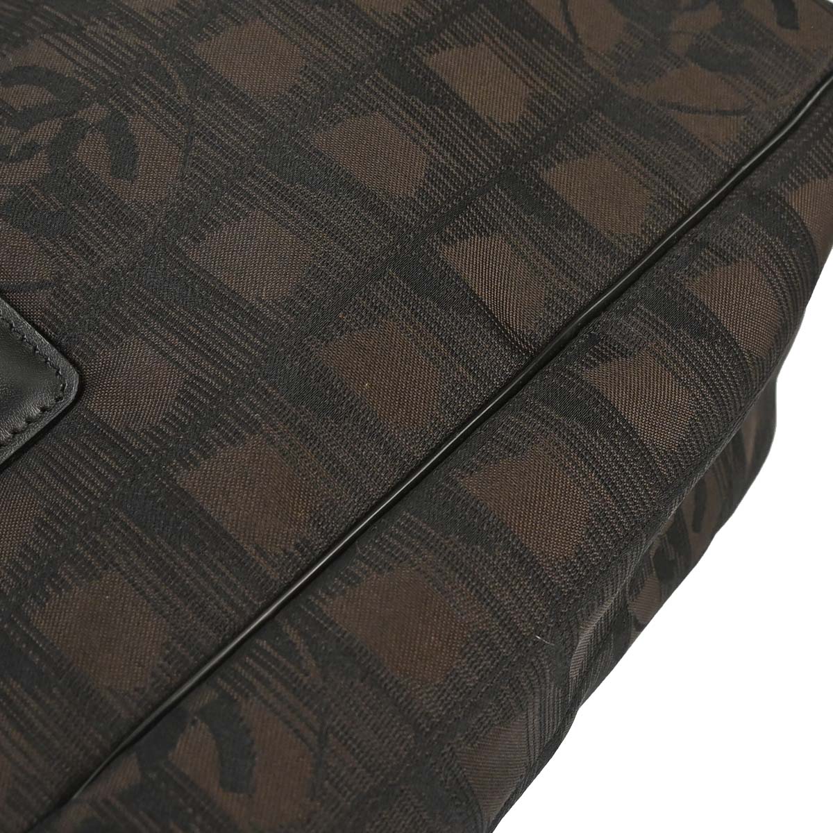 Chanel 2005-2006 Brown Jacquard Nylon Travel Line Tote Handbag