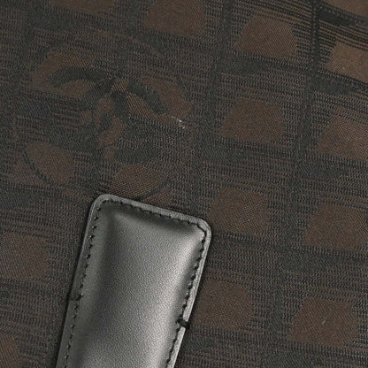 Chanel 2005-2006 Brown Jacquard Nylon Travel Line Tote Handbag