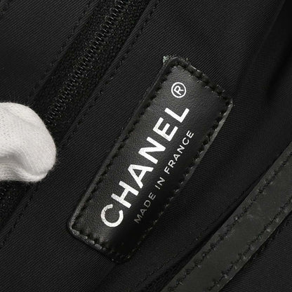 Chanel 2005-2006 Brown Jacquard Nylon Travel Line Tote Handbag