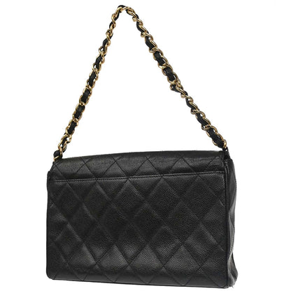 Chanel 2000-2002 Black Caviar Skin Handbag