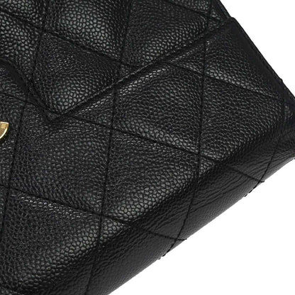 Chanel 2000-2002 Black Caviar Skin Handbag