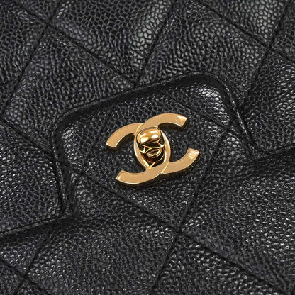 Chanel 2000-2002 Black Caviar Skin Handbag