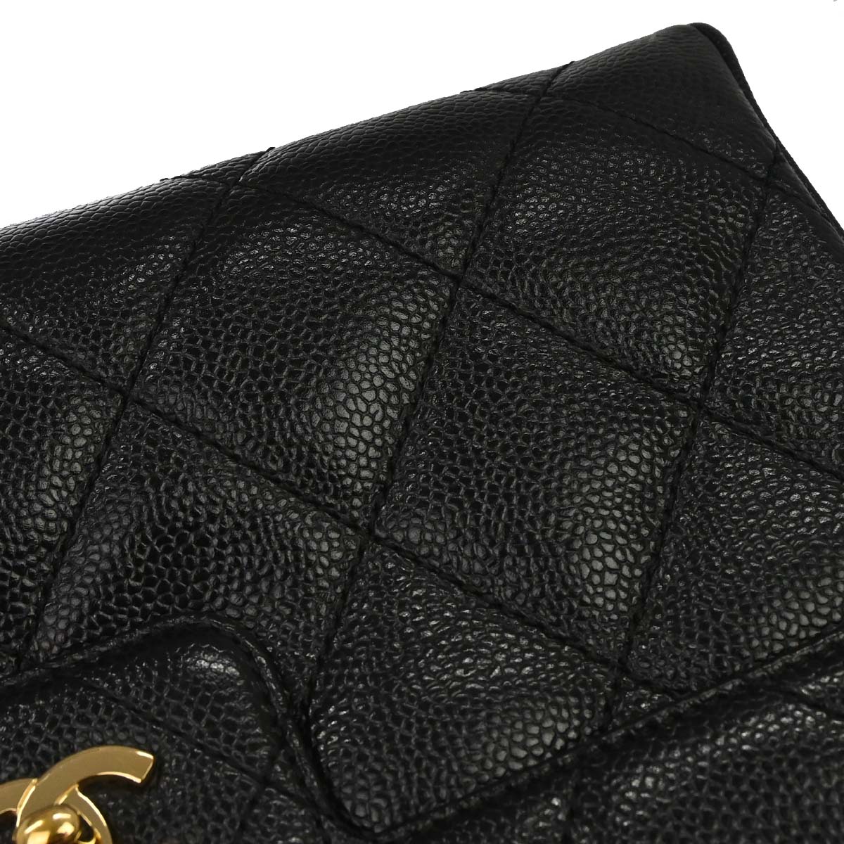Chanel 2000-2002 Black Caviar Skin Handbag