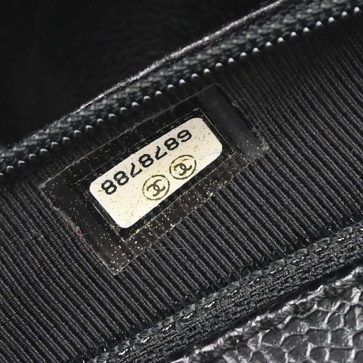 Chanel 2000-2002 Black Caviar Skin Handbag