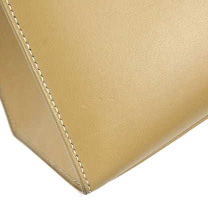 Hermes Beige Box Calf Kelly 28 Sellier 2way Shoulder Handbag