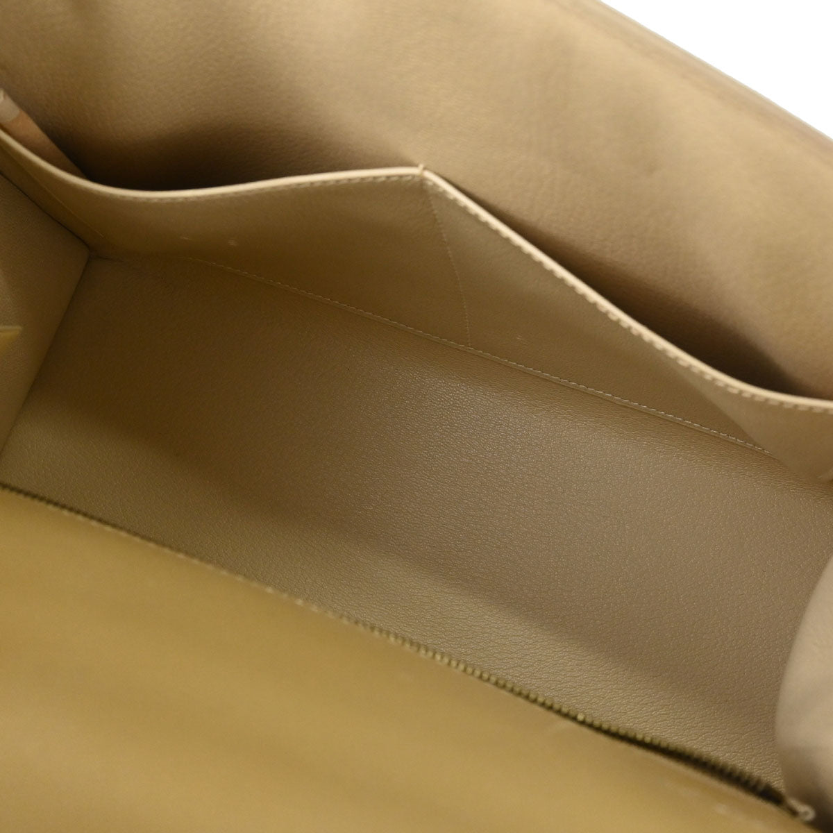 Hermes Beige Box Calf Kelly 28 Sellier 2way Shoulder Handbag