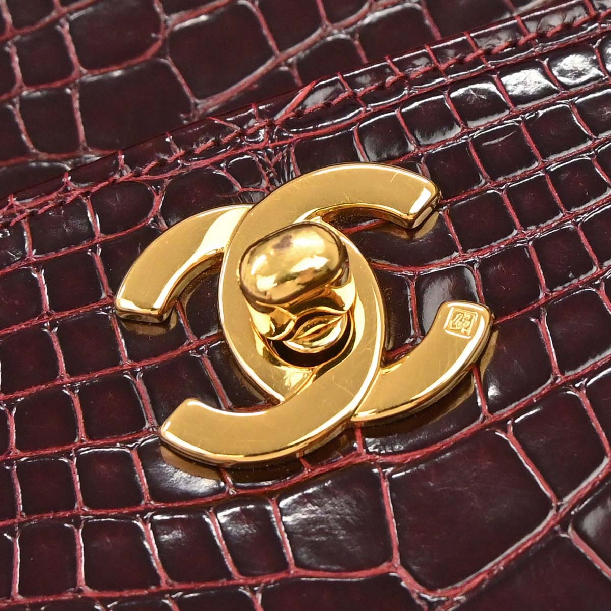 Chanel * 1996-1997 Bordeaux Crocodile Handbag