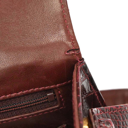 Chanel * 1996-1997 Bordeaux Crocodile Handbag