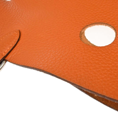 Hermes 2005 Orange Taurillon Clemence Mangeoire PM Handbag