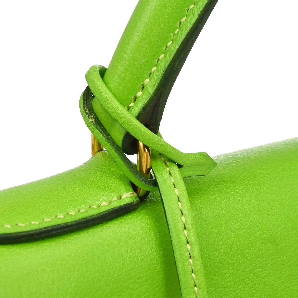 Hermes 1996 Apple Green Gulliver Kelly 32 Retourne 2way Shoulder Handbag