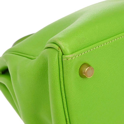 Hermes 1996 Apple Green Gulliver Kelly 32 Retourne 2way Shoulder Handbag