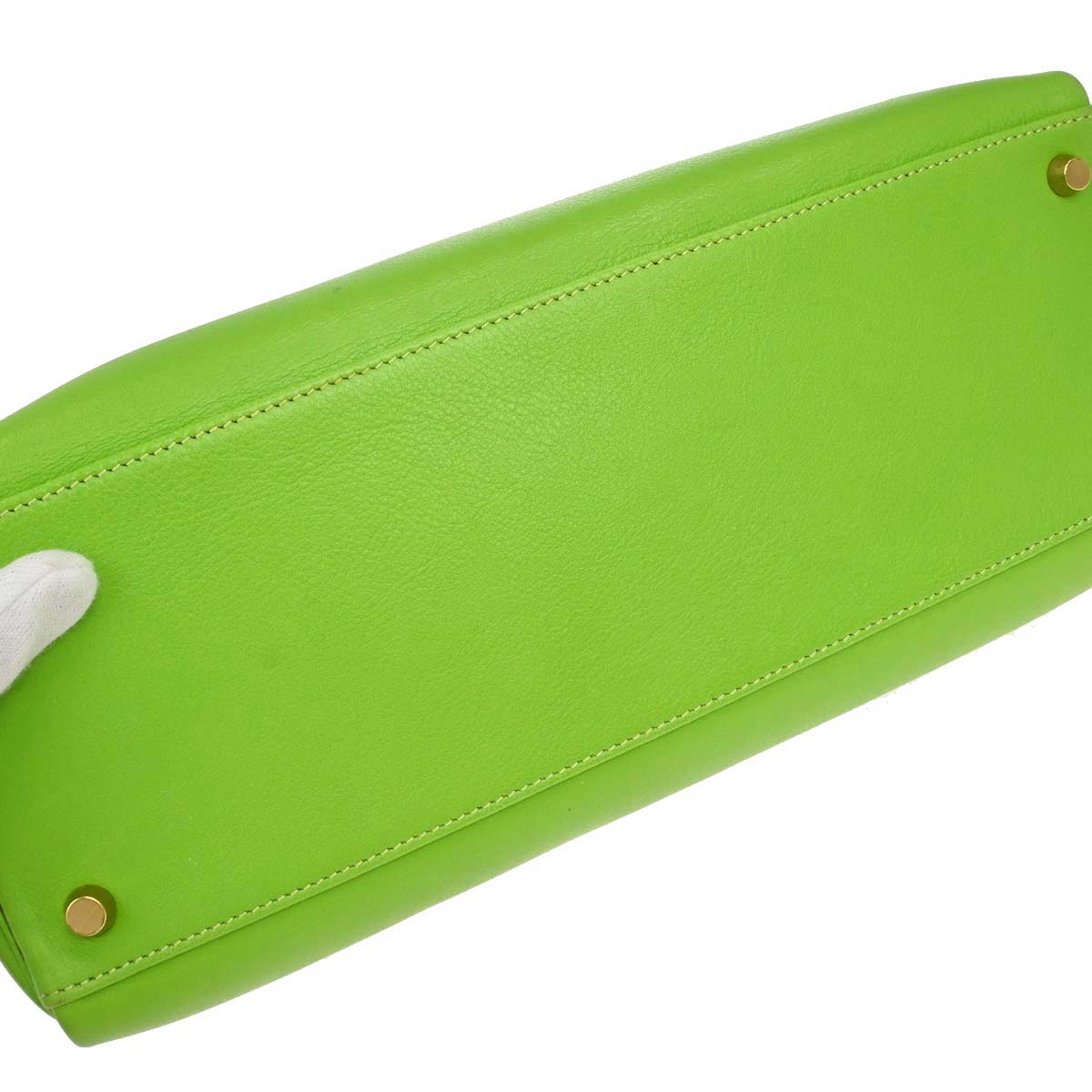 Hermes 1996 Apple Green Gulliver Kelly 32 Retourne 2way Shoulder Handbag