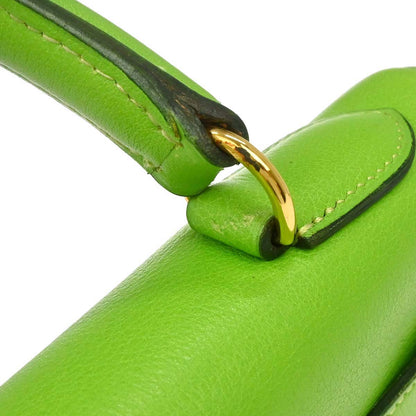 Hermes 1996 Apple Green Gulliver Kelly 32 Retourne 2way Shoulder Handbag