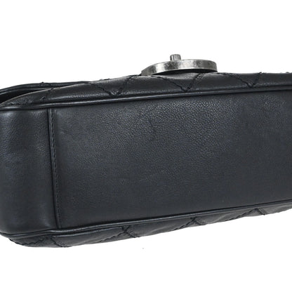 Chanel 2013-2014 Black Calfskin Paris-Edinburgh Jumbo Coco Sporran Shoulder Bag