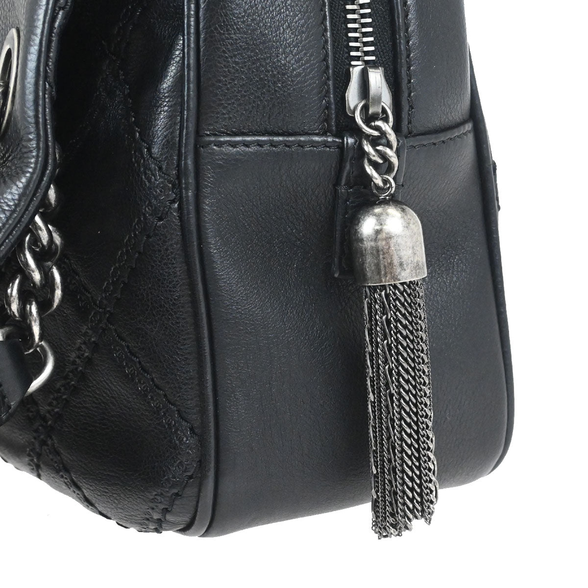 Chanel 2013-2014 Black Calfskin Paris-Edinburgh Jumbo Coco Sporran Shoulder Bag