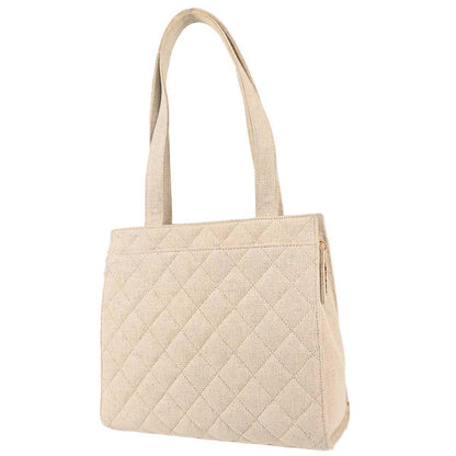 Chanel 1997-1999 Beige Canvas Tote Handbag