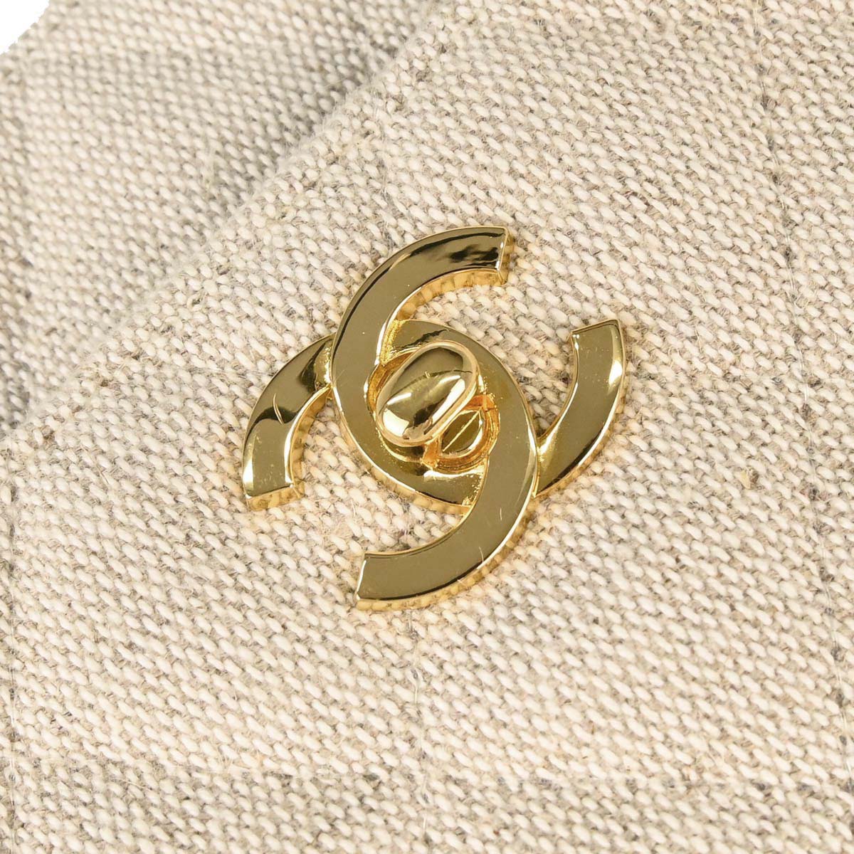 Chanel 1997-1999 Beige Canvas Tote Handbag