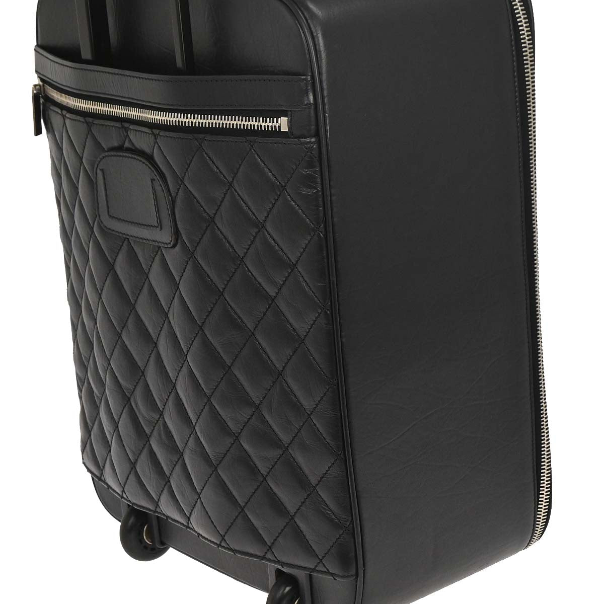 Chanel 2005-2006 Black Calfskin Paris New York Carry-On Rolling Luggage