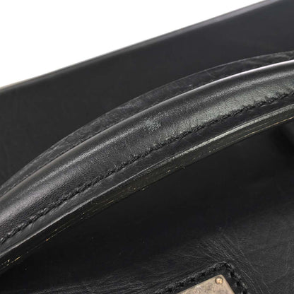 Chanel 2005-2006 Black Calfskin Paris New York Carry-On Rolling Luggage