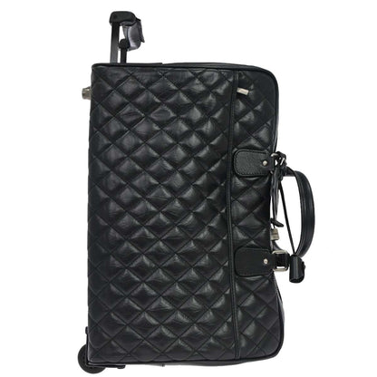 Chanel 2005-2006 Black Calfskin Paris-New York Trolley Carry-On Luggage