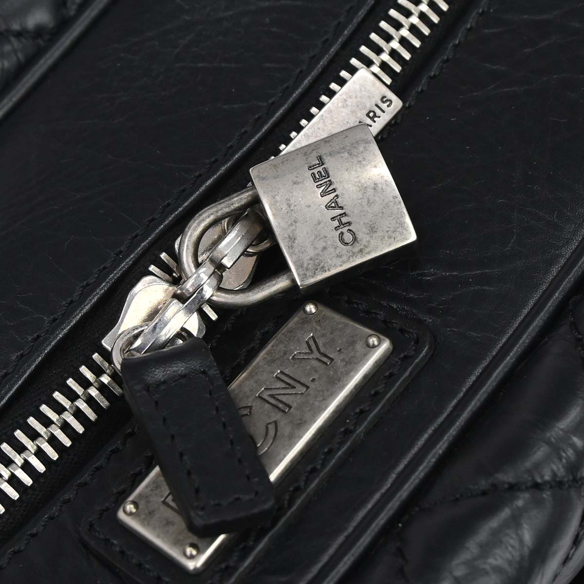 Chanel 2005-2006 Black Calfskin Paris-New York Trolley Carry-On Luggage