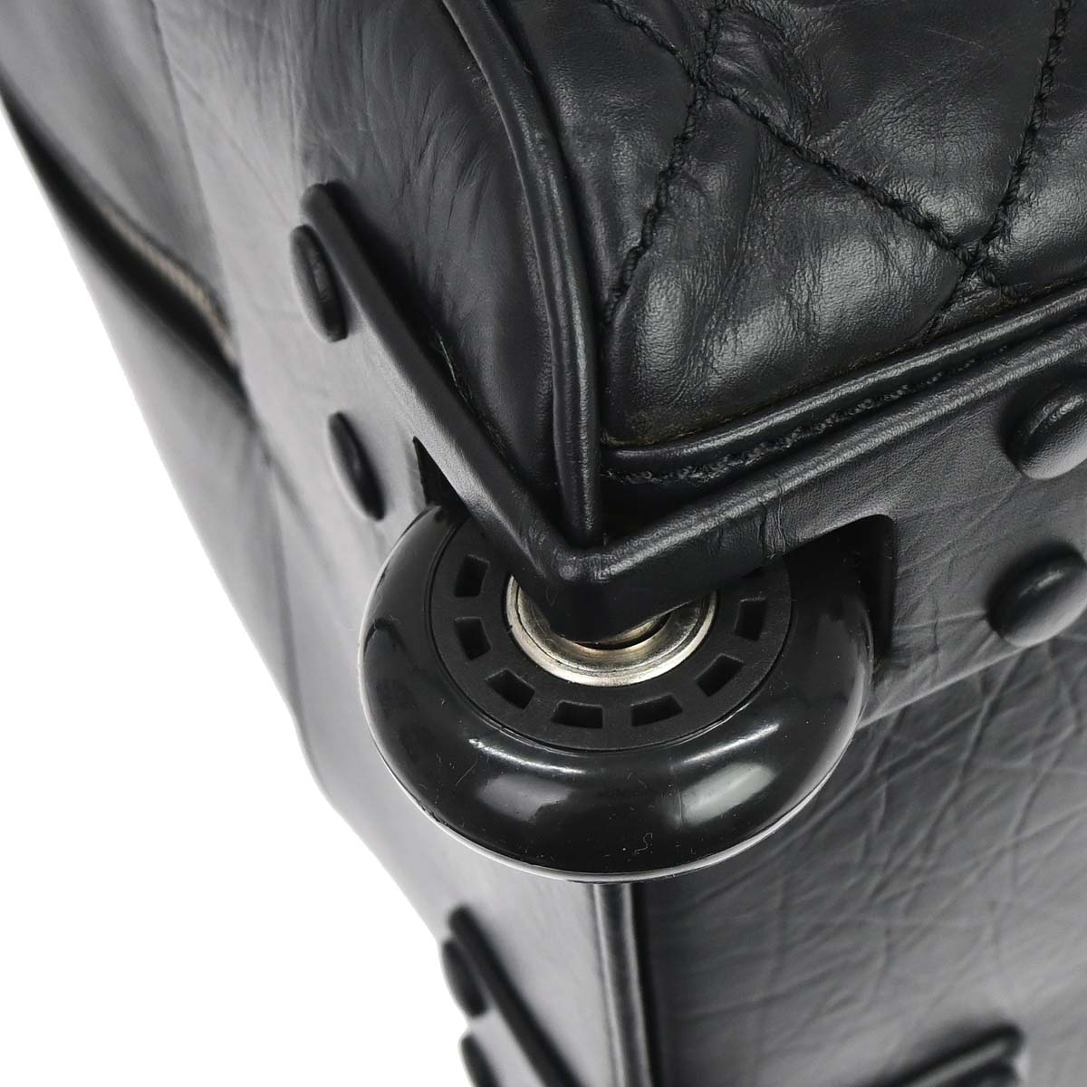 Chanel 2005-2006 Black Calfskin Paris-New York Trolley Carry-On Luggage