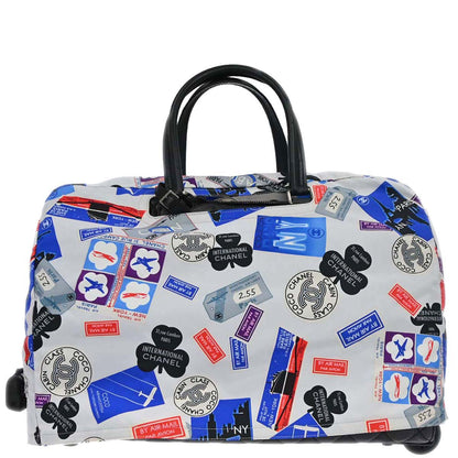 Chanel 2005-2006 Black Calfskin Paris-New York Trolley Carry-On Luggage