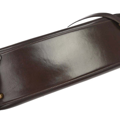 Hermes 1990 Chocolat Box Calf Kelly 32 Sellier 2way Shoulder Handbag