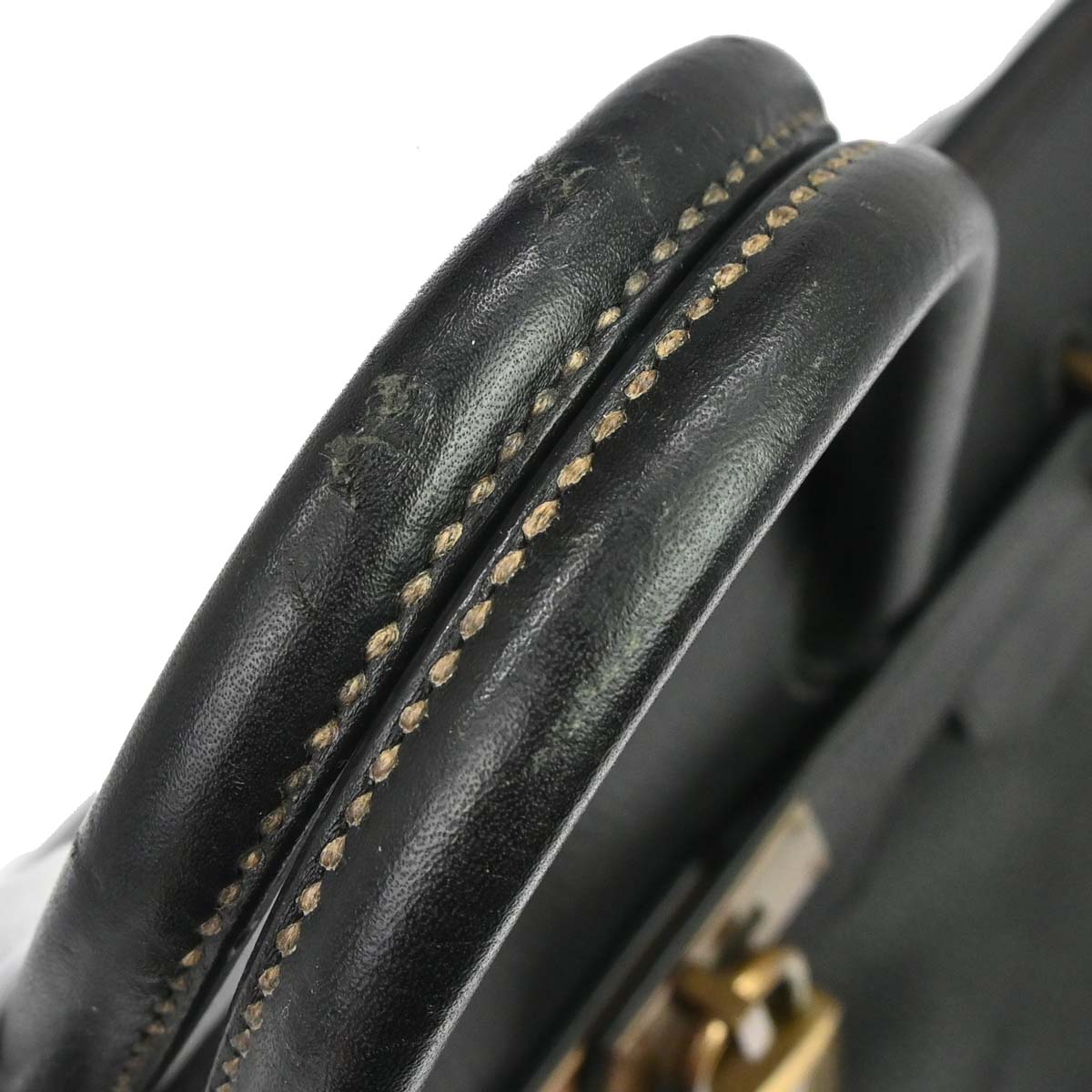 Hermes 1999 Black Ardennes Haut a Courroies 40 Handbag