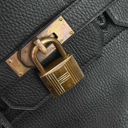 Hermes 1999 Black Ardennes Haut a Courroies 40 Handbag