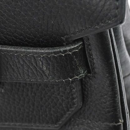 Hermes 1999 Black Ardennes Haut a Courroies 40 Handbag
