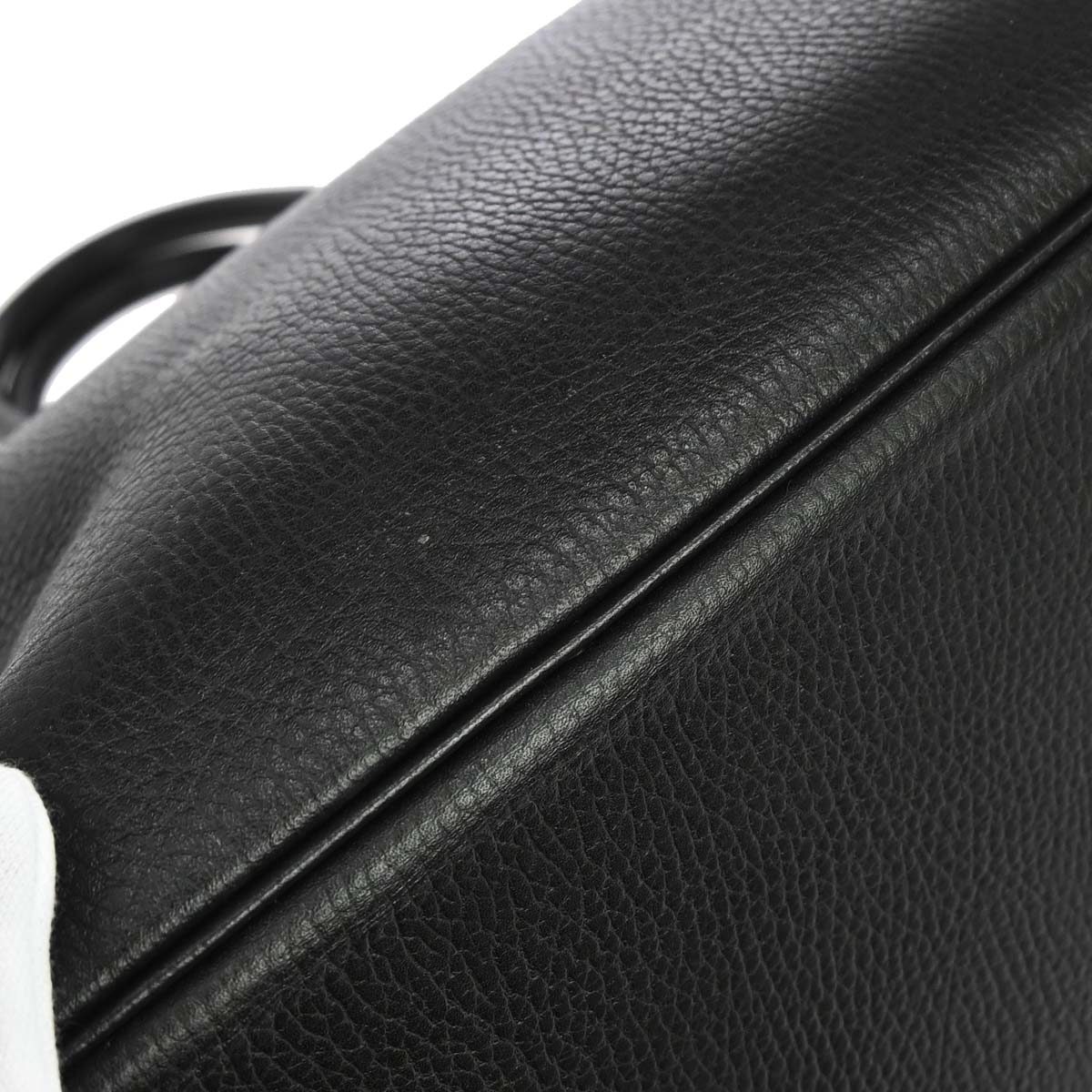 Hermes 1999 Black Ardennes Haut a Courroies 40 Handbag