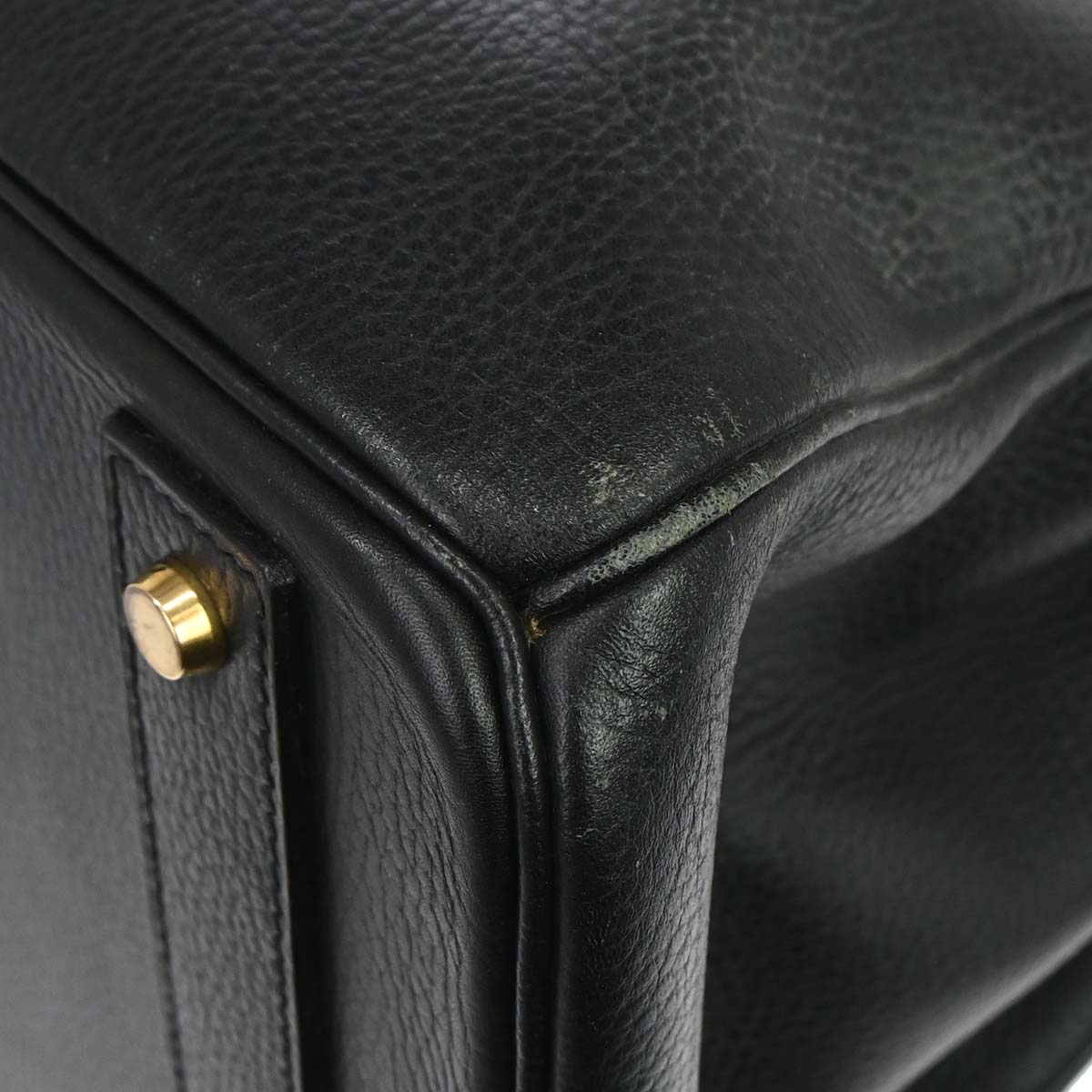 Hermes 1999 Black Ardennes Haut a Courroies 40 Handbag