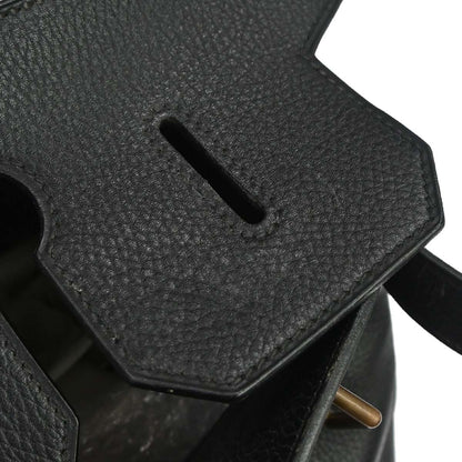 Hermes 1999 Black Ardennes Haut a Courroies 40 Handbag