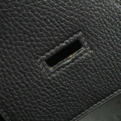 Hermes 1999 Black Ardennes Haut a Courroies 40 Handbag