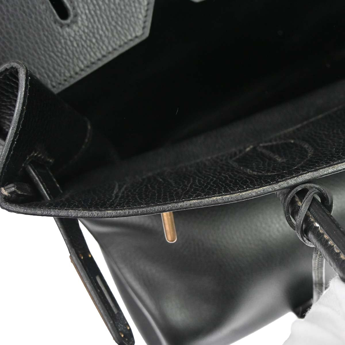 Hermes 1999 Black Ardennes Haut a Courroies 40 Handbag