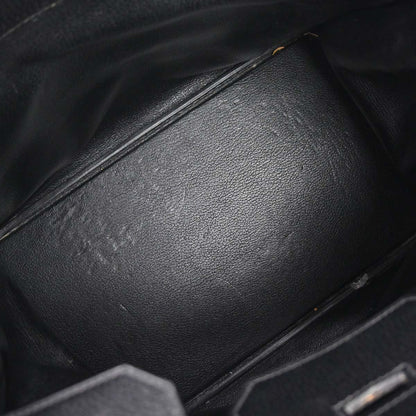Hermes 1999 Black Ardennes Haut a Courroies 40 Handbag