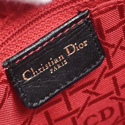 Christian Dior 1997 Black Patent Leather Medium Lady Dior Cannage Handbag