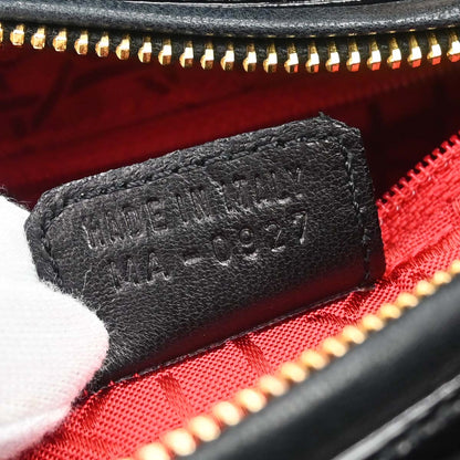 Christian Dior 1997 Black Patent Leather Medium Lady Dior Cannage Handbag