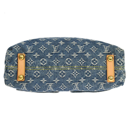 Louis Vuitton 2005 Monogram Denim Baggy GM Shoulder Bag M95048