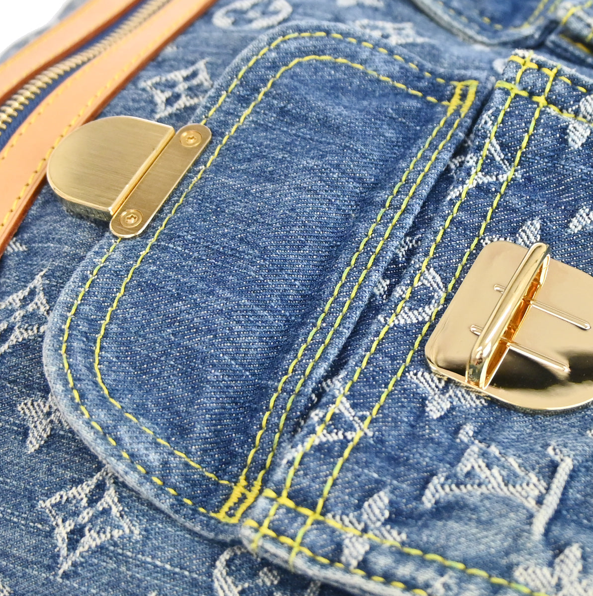 Louis Vuitton 2005 Monogram Denim Baggy GM Shoulder Bag M95048